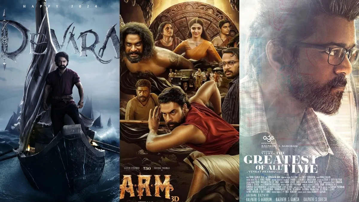 upcoming-south-movies-releasing-in-september-devara-ajayante-randam-moshanam-greatest-of-all-time-karki-nanu-ba-llb-in-theatres